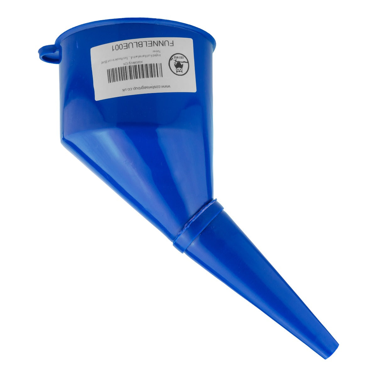Angled Car Fuel Funnel with Filter, Blue-0