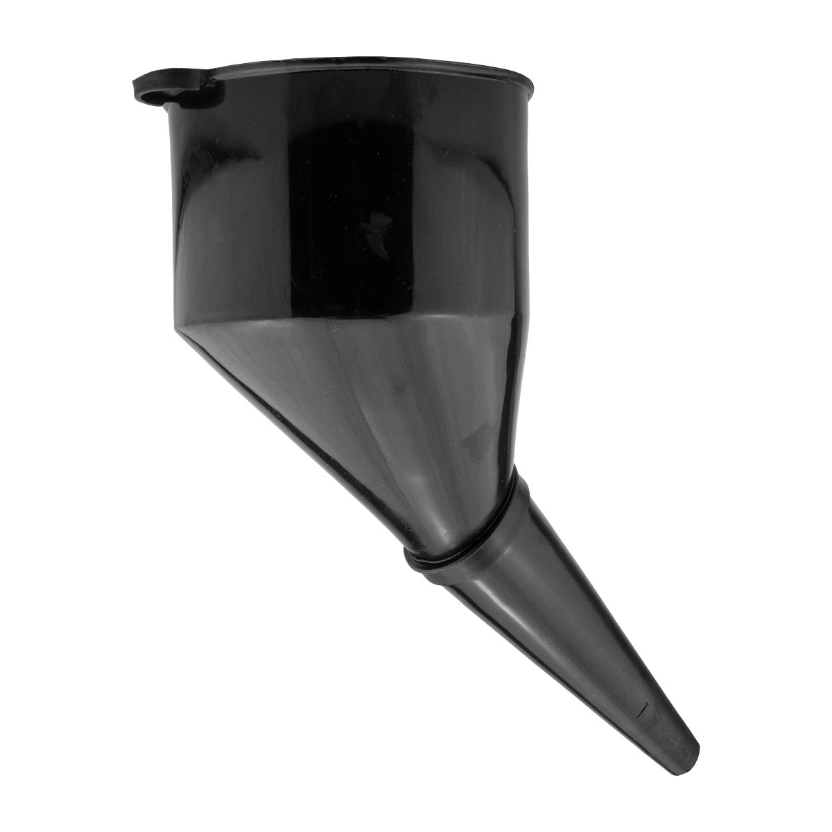 Angled Car Fuel Funnel with Filter, Black-3